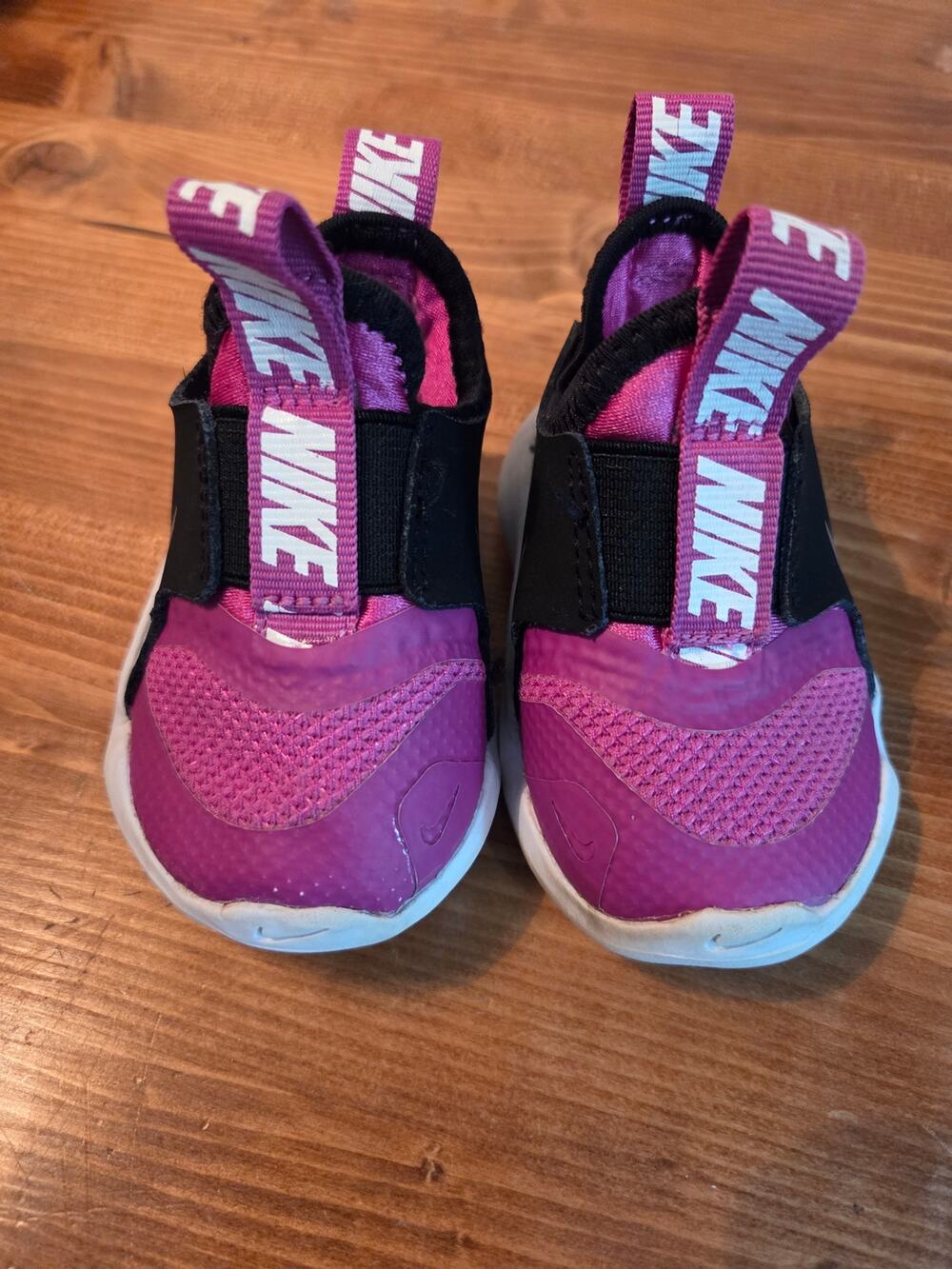 Nike Flex Runner TD Toddler Size 2C Active Fuchsia Pink Black Excellent